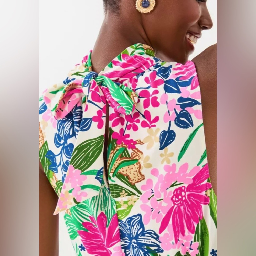 STUNNING NWT LILLY PULITZER MARCELA VIBRANT FLORAL MAXI DRESS, Size Medium - Picture 3 of 16